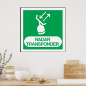 Emergency Radar Transponder Safety Sign Poster (Küche)