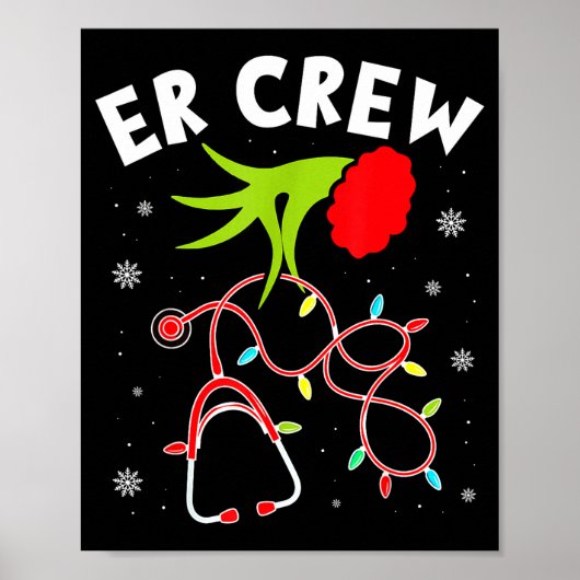 Emergency Room Christmas Er Crew Nurse Xmas Holida Poster (Vorne)