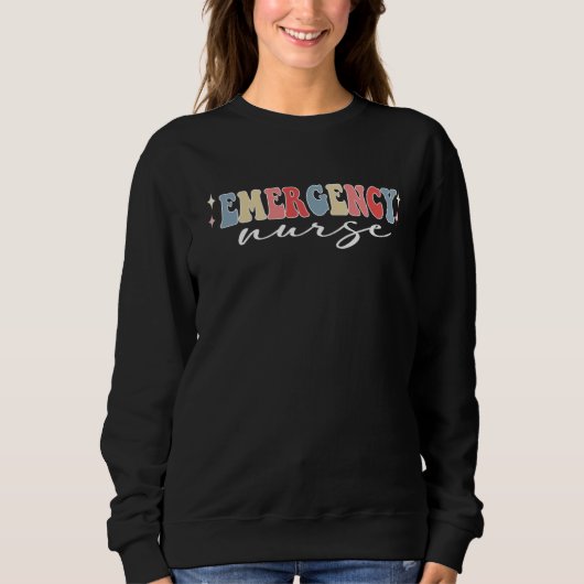 Emergency Room Nurse Groovy Appreciation Day Sweatshirt (Vorderseite)