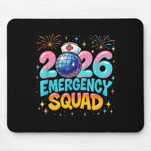 Emergency Squad New Year 2026 Medical Crew Nurse E Mousepad (Vorne)