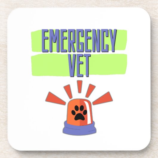 Emergency Vet – Veterinary Emergency Design Getränkeuntersetzer (Vorderseite)