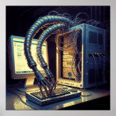 Emergent A.I. - Funny Satirisch Art Poster (Vorne)