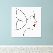 Emerging Flügel - verstecktes Schmetterlingsheilpo Leinwanddruck (Insitu (Holzboden))