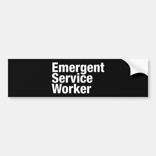 Emerging Service Worker Autoaufkleber (Vorne)