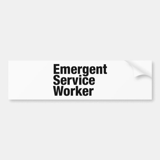 Emerging Service Worker Autoaufkleber (Vorne)