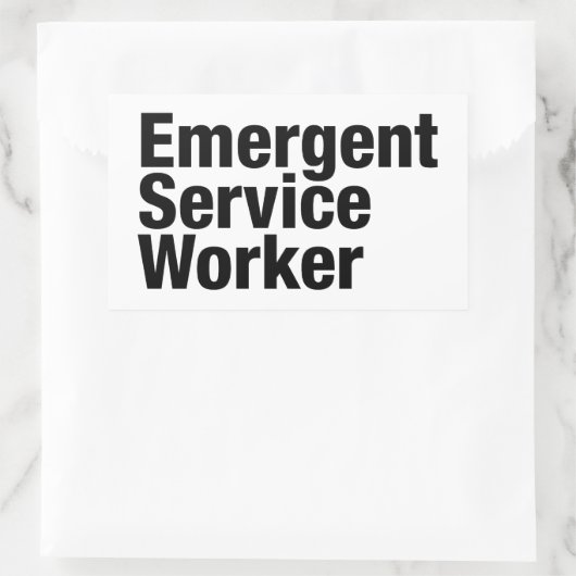 Emerging Service Worker Rechteckiger Aufkleber (Tasche)