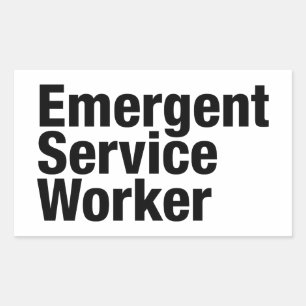 Emerging Service Worker Rechteckiger Aufkleber
