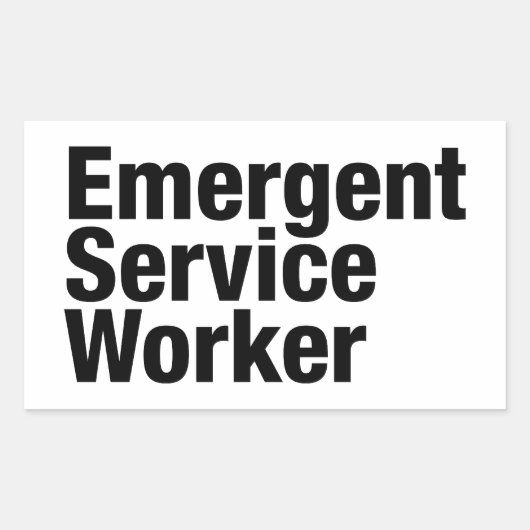 Emerging Service Worker Rechteckiger Aufkleber (Vorderseite)