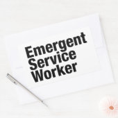 Emerging Service Worker Rechteckiger Aufkleber (Umschlag)