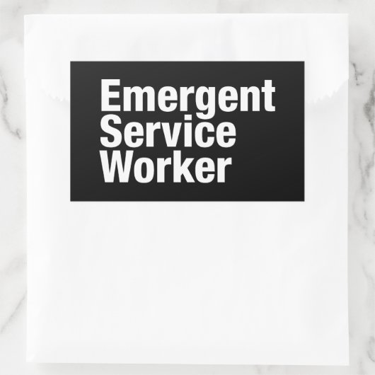 Emerging Service Worker Rechteckiger Aufkleber (Tasche)