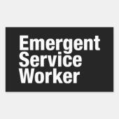 Emerging Service Worker Rechteckiger Aufkleber (Vorderseite)