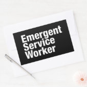 Emerging Service Worker Rechteckiger Aufkleber (Umschlag)