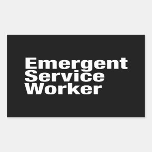 Emerging Service Worker Rechteckiger Aufkleber