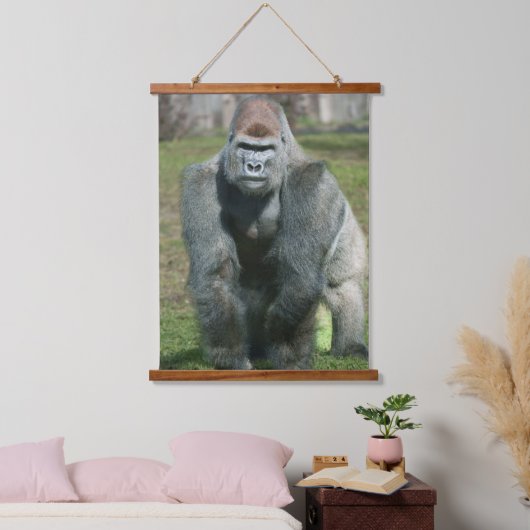 Emerging Strength - Lope the Silverback Wandteppich Mit Holzrahmen (Schlafzimmer)