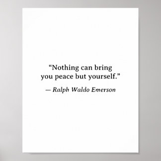 Emerson Inspirational Peace-Wandkunst Poster