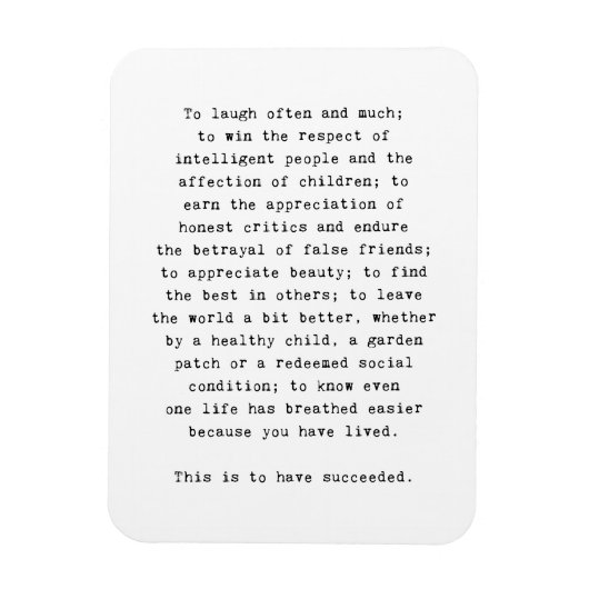 Emerson inspirierender Zitat Kühlschrankmagnet Erf Magnet (Vertikal)