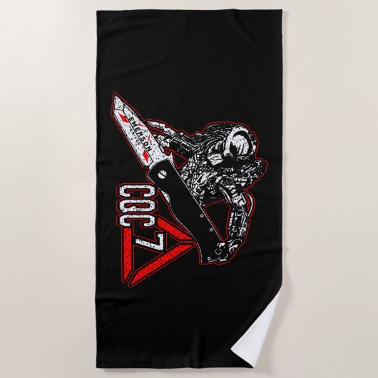 Emerson Knives CQC-7 Predator White Golf Handtuch (Vorderseite)