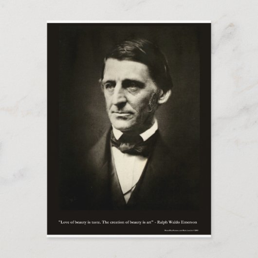 Emerson Liebe der Schönheit ist Geschmack Liebe Ge Postkarte (Vorderseite)
