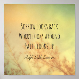 Emerson literarische inspirierende Zitatskunst Poster