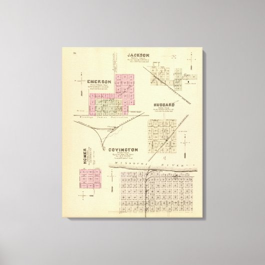 Emerson, Nebraska Leinwanddruck (Vorderseite)