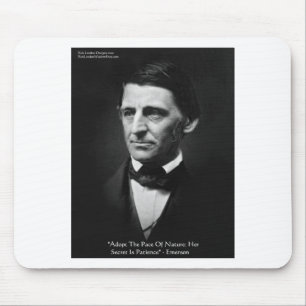 Emerson "Pace of Nature" Weisheit Zitat Geschenke Mousepad