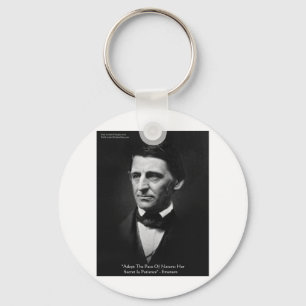 Emerson "Pace of Nature" Weisheit Zitat Geschenke Schlüsselanhänger