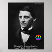 Emerson "Peace Yourself" - Zitat-Poster zur Weishe Poster (Vorne)