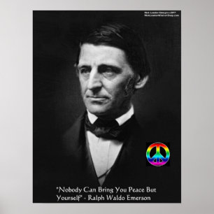 Emerson "Peace Yourself" - Zitat-Poster zur Weishe Poster