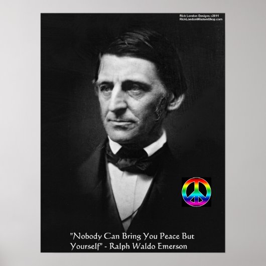 Emerson "Peace Yourself" - Zitat-Poster zur Weishe Poster (Vorne)