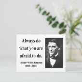 Emerson Quote 10b Postkarte (Stehend Vorderseite)