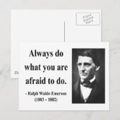 Emerson Quote 10b Postkarte (Vorne/Hinten)