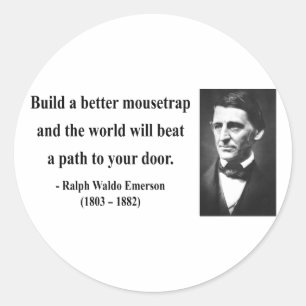 Emerson Quote 15b Runder Aufkleber
