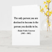 Emerson Quote 1a Karte (Gelbe Blume)
