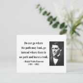 Emerson Quote 3b Postkarte (Stehend Vorderseite)
