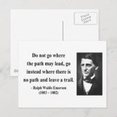 Emerson Quote 3b Postkarte (Vorne/Hinten)