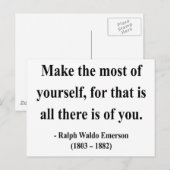 Emerson Quote 6a Postkarte (Vorne/Hinten)