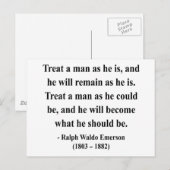 Emerson Quote 9a Postkarte (Vorne/Hinten)