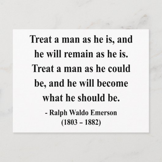 Emerson Quote 9a Postkarte (Vorderseite)