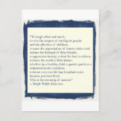 Emerson Quote Postkarte (Vorderseite)