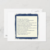 Emerson Quote Postkarte (Vorne/Hinten)