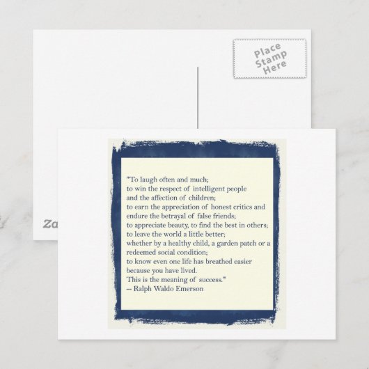 Emerson Quote Postkarte (Vorne/Hinten)