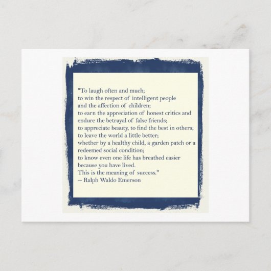 Emerson Quote Postkarte (Vorderseite)