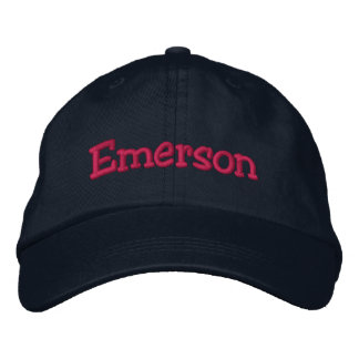 Emerson stickte Baseballmütze-Marine-Pink Bestickte Kappe