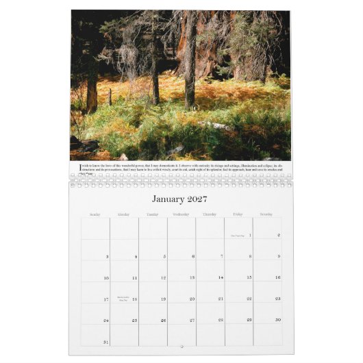 Emerson Wissenschaft des Spriit Kalender (Jan 2027)