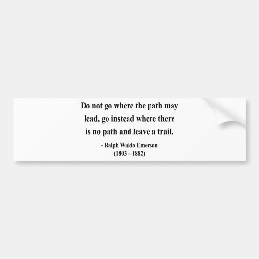 Emerson-Zitat 3a Autoaufkleber (Vorne)