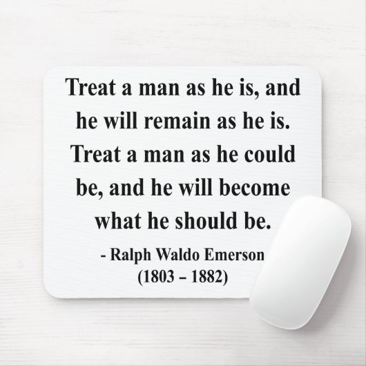 Emerson-Zitat 9a Mousepad (Mit Mouse)