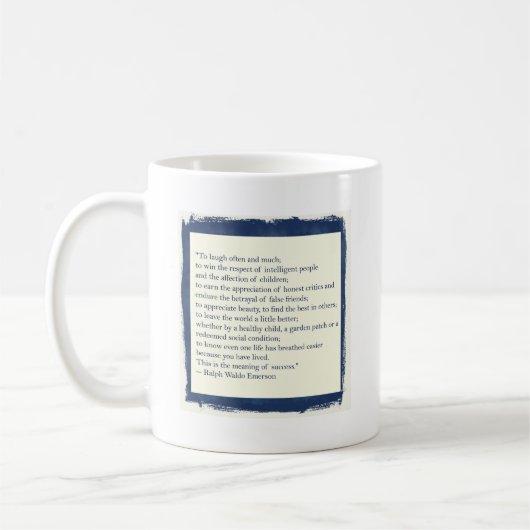 Emerson-Zitat Kaffeetasse (Links)