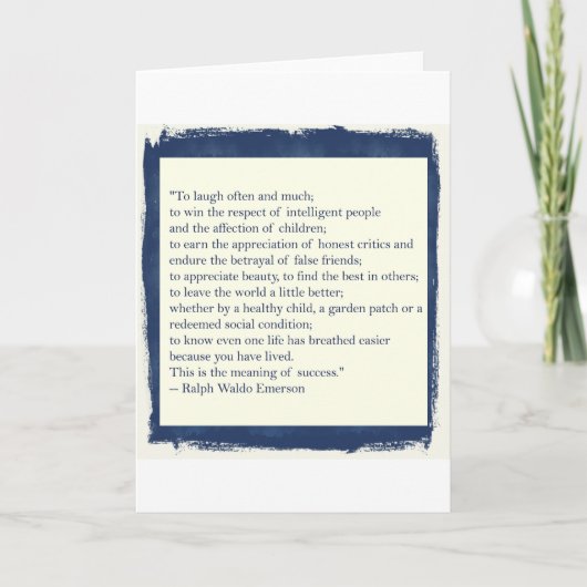 Emerson-Zitat Karte (Vorderseite)