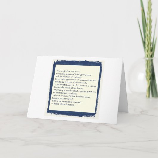 Emerson-Zitat Karte (Vorderseite)