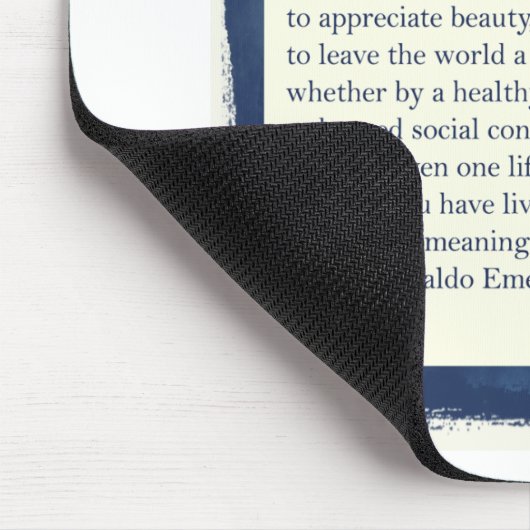 Emerson-Zitat Mousepad (Ecke)